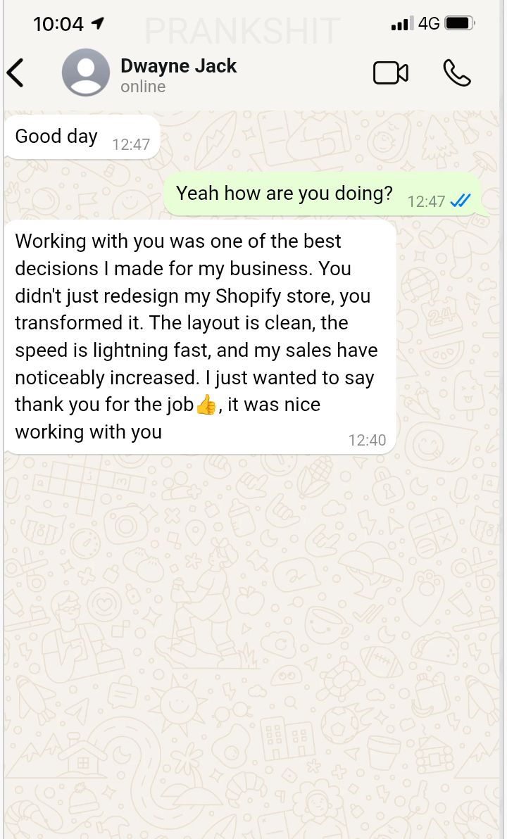 Message from Dwayne Jack